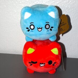 Lot of Two Aurora Marble Soda & Guava Meowchi Plush Toys 7"